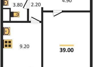 Продается однокомнатная квартира, 39 м2, Брянская область, Ростовская улица, 14