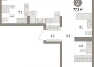 Продаю 2-комнатную квартиру, 77.3 м2, Новосибирск, улица Аэропорт, 88, метро Заельцовская