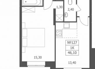 Продам однокомнатную квартиру, 46.1 м2, Ярославль, Большая Октябрьская улица, 85