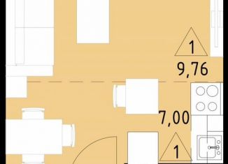 Продаю квартиру студию, 25.4 м2, деревня Жилые Дома Кирпичного Завода