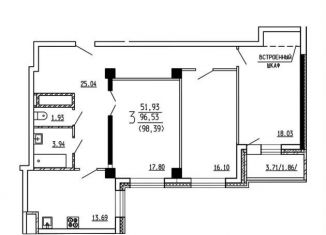 3-комнатная квартира на продажу, 98.5 м2, Воронеж, улица Революции 1905 года, 31Ю, ЖК Финист