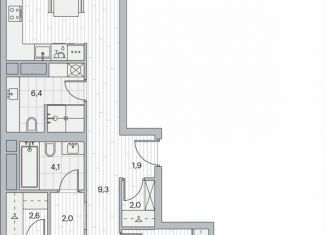 Продаю 3-комнатную квартиру, 105.9 м2, Москва, Береговой проезд, 2, ЖК Береговой-2