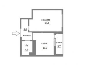 Продаю 1-ком. квартиру, 37.7 м2, посёлок Шушары, Вишерская улица, 2