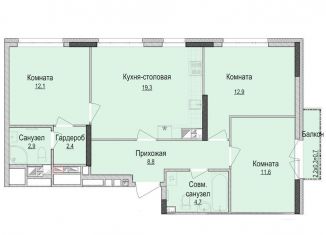 Продается 3-комнатная квартира, 74.8 м2, Ижевск, жилой район Культбаза