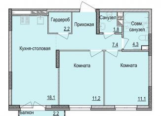 Продается 2-комнатная квартира, 56 м2, Ижевск