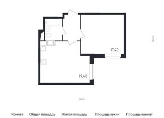 Продается 1-комнатная квартира, 45.3 м2, Москва, район Некрасовка, жилой комплекс Квартал Некрасовка, к4