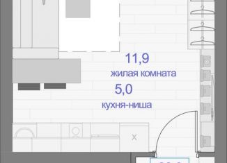 Продается 1-комнатная квартира, 28 м2, Красноярск, Кировский район