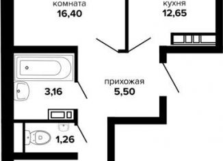 Продается двухкомнатная квартира, 54.9 м2, Краснодар, микрорайон Завод Радиоизмерительных Приборов, Российская улица, 257/7лит1