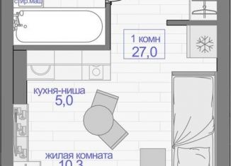 Продажа 1-комнатной квартиры, 27 м2, Красноярск, Кировский район