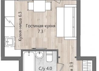 Квартира на продажу студия, 22 м2, Пермь, Индустриальный район, Шахтёрская улица, 22