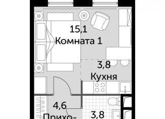 Продам 1-ком. квартиру, 27.3 м2, Москва, жилой комплекс Движение Тушино, к1-2, ЖК Движение Тушино