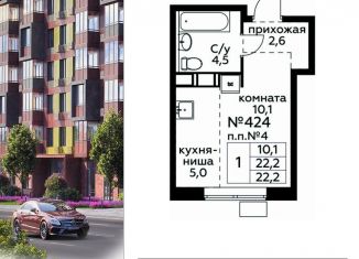 Продается квартира студия, 22.2 м2, деревня Середнево, жилой комплекс Цветочные Поляны Экопарк, к6
