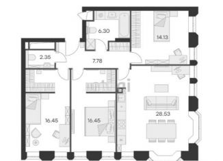 Продажа 3-комнатной квартиры, 92 м2, Москва, 1-я улица Ямского Поля, 28с3, метро Менделеевская