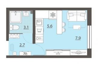 Продается квартира студия, 19.3 м2, посёлок Мичуринский, ЖК Мичуринский