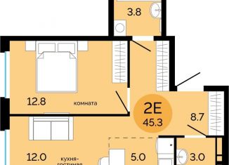 Продается 2-комнатная квартира, 45.3 м2, Пермский край