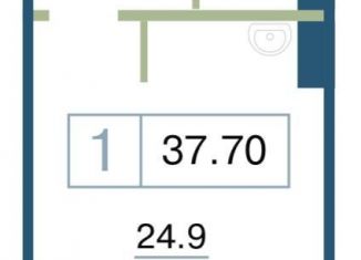 Однокомнатная квартира на продажу, 37.7 м2, Красноярск, Железнодорожный район