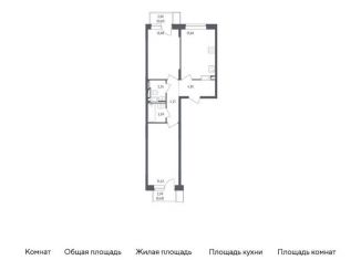Продается 2-комнатная квартира, 57.4 м2, поселение Кокошкино, жилой комплекс Новое Внуково, к23