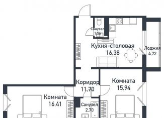 Продаю 2-комнатную квартиру, 64.8 м2, Челябинская область