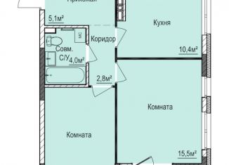 Продажа 2-ком. квартиры, 50.9 м2, Ижевск, ЖК Покровский