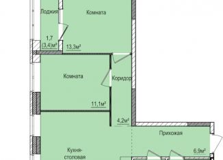 Продаю двухкомнатную квартиру, 61.5 м2, Ижевск, Индустриальный район