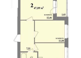 2-ком. квартира на продажу, 46.8 м2, Муром