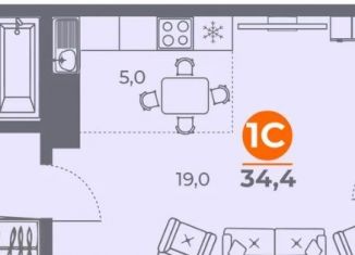 Продается квартира студия, 34.4 м2, Ростов-на-Дону, ЖК Сокол на Оганова, улица Оганова, 20с1