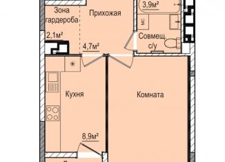 Продается 1-ком. квартира, 34.9 м2, Ижевск, ЖК Покровский