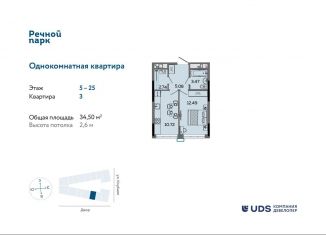 Однокомнатная квартира на продажу, 34.5 м2, Ижевск