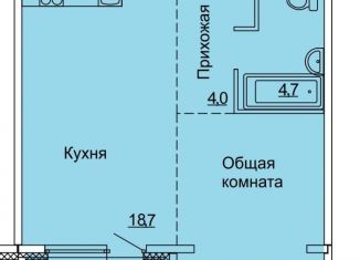 Однокомнатная квартира на продажу, 42.6 м2, Барнаул, Индустриальный район