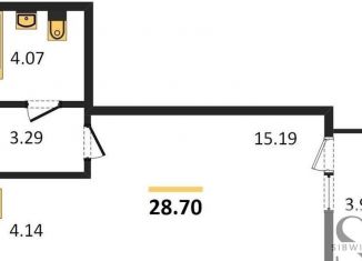 Продажа 1-комнатной квартиры, 28.7 м2, Новосибирск, Сухарная улица, 96/3, ЖК Сосны