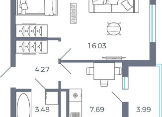 Продается 1-комнатная квартира, 33.5 м2, село Лопатино, улица 75-летия Победы