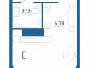 Продам квартиру студию, 27.2 м2, Ростов-на-Дону, Магнитогорская улица, 2, ЖК Екатерининский