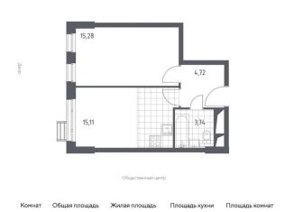 Продается 1-ком. квартира, 38.9 м2, деревня Раздоры, жилой комплекс Спутник, к14