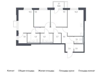 Продаю трехкомнатную квартиру, 78.2 м2, Приморский край, улица Сабанеева, 1.3