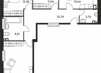 Продается 3-ком. квартира, 76.8 м2, Ростов-на-Дону, Ашхабадский переулок, 2/46, ЖК Ленина, 46