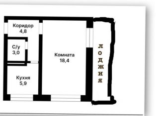 Сдам 1-ком. квартиру, 39 м2, Москва, улица Бутлерова, 2к2, метро Калужская