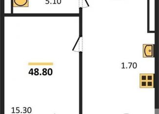 Продажа 1-ком. квартиры, 48.8 м2, Новосибирск, улица Никитина, 10, ЖК Урбан-виллы на Никитина