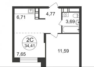 Продам 2-комнатную квартиру, 34.4 м2, Люберцы, жилой комплекс Люберцы 2020, к66, ЖК Люберцы 2020