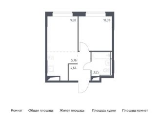 Продам однокомнатную квартиру, 34.3 м2, поселение Кокошкино, жилой комплекс Новое Внуково, к18