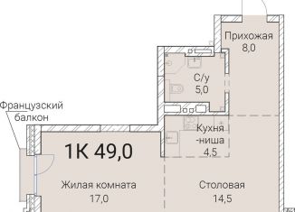 Продам 1-комнатную квартиру, 49 м2, Новосибирск, Овражная улица, 2А, Заельцовский район