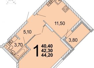 Продам однокомнатную квартиру, 41.2 м2, Екатеринбург, проспект Академика Сахарова, 27, проспект Академика Сахарова