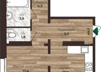 Продается 2-комнатная квартира, 65.3 м2, Барнаул
