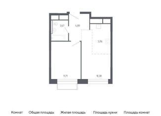 Продажа однокомнатной квартиры, 36.6 м2, Балашиха, жилой квартал Новоград Павлино, к7