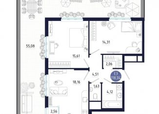 Продам 2-комнатную квартиру, 118 м2, Тульская область