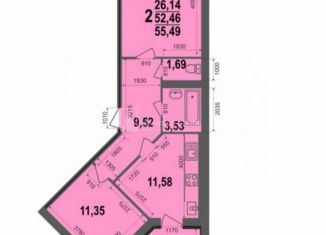 Продам 2-комнатную квартиру, 55.5 м2, Ковров