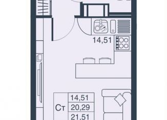 Квартира на продажу студия, 21.5 м2, Ленинградская область, Ручьёвский проспект, 3к1