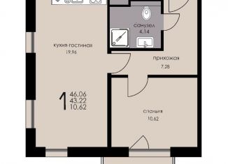 Продается 2-комнатная квартира, 43.2 м2, Ленинградская область