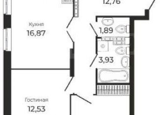 Продается двухкомнатная квартира, 63 м2, Екатеринбург, улица Краснолесья, 96, улица Краснолесья