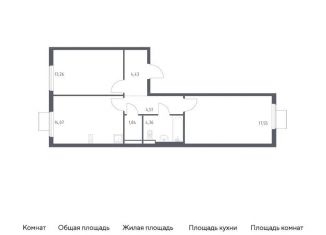 Продам двухкомнатную квартиру, 60 м2, Московская область, жилой комплекс Горки Парк, 6.2