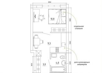 Продам квартиру свободная планировка, 28.1 м2, Кемерово, Рудничный район